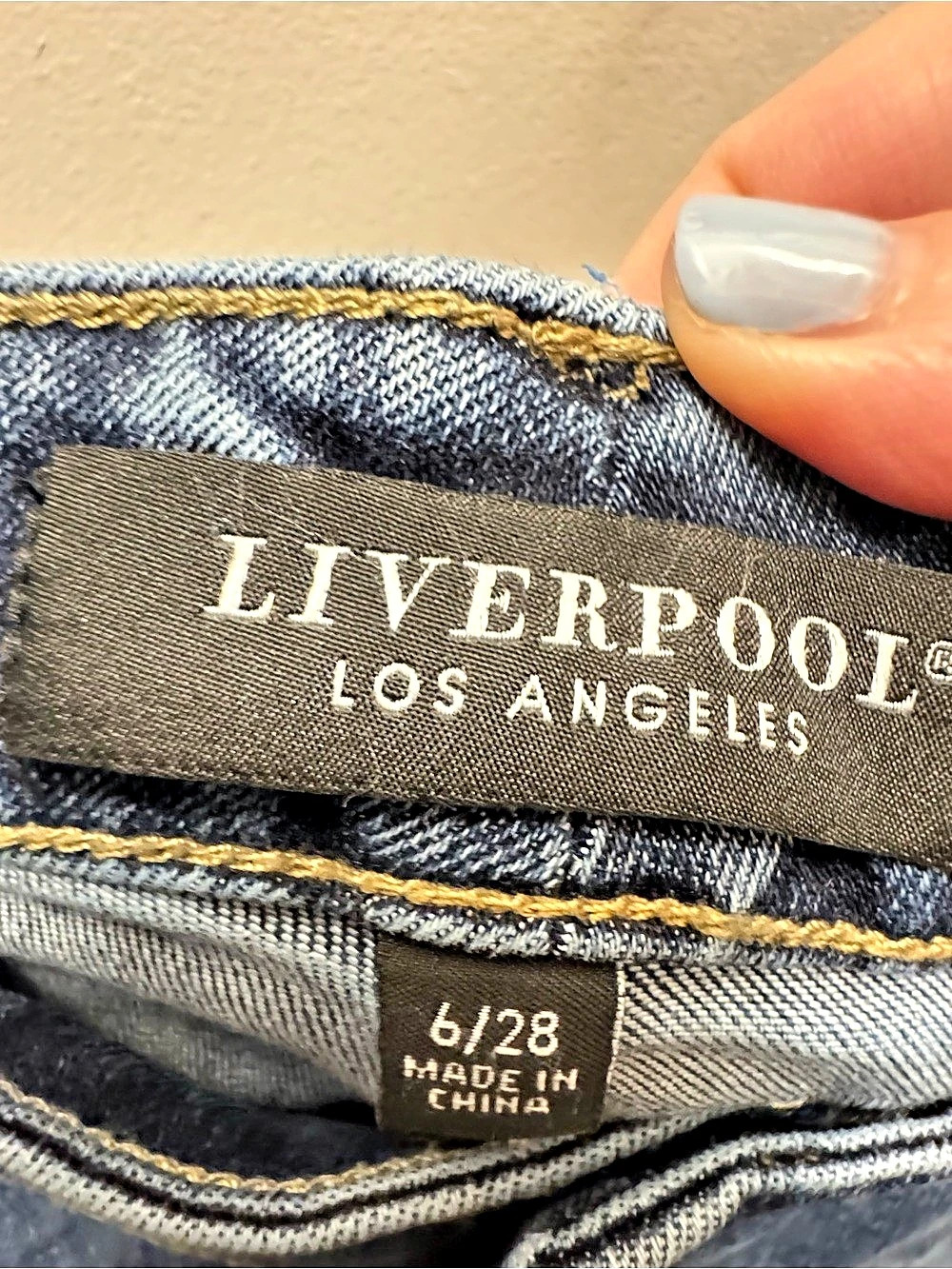 Liverpool Wide Leg Jeans Blue Waist 6/28 - Picture 4 of 5